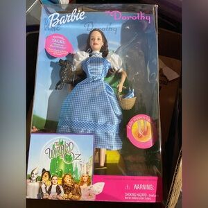BNIB Wizard of Oz Barbie Dorothy Doll in Blue Gingham Dress